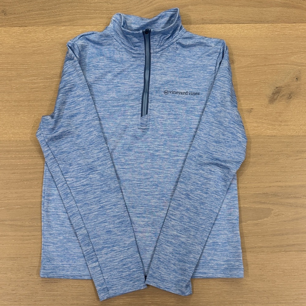 Vineyard Vines Light Heather Blue Shep Shirt 1/4 Zip